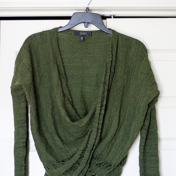 Jessica Simpson Tops - Jessica Simpson | Forest Green Knitted Crossover Top (Juniors)
